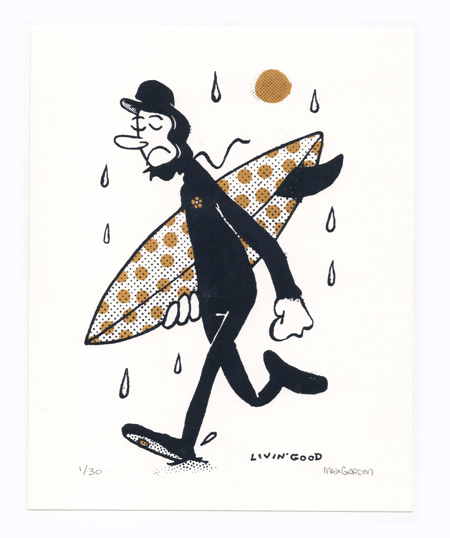 Surfer 8x10 Screen Print