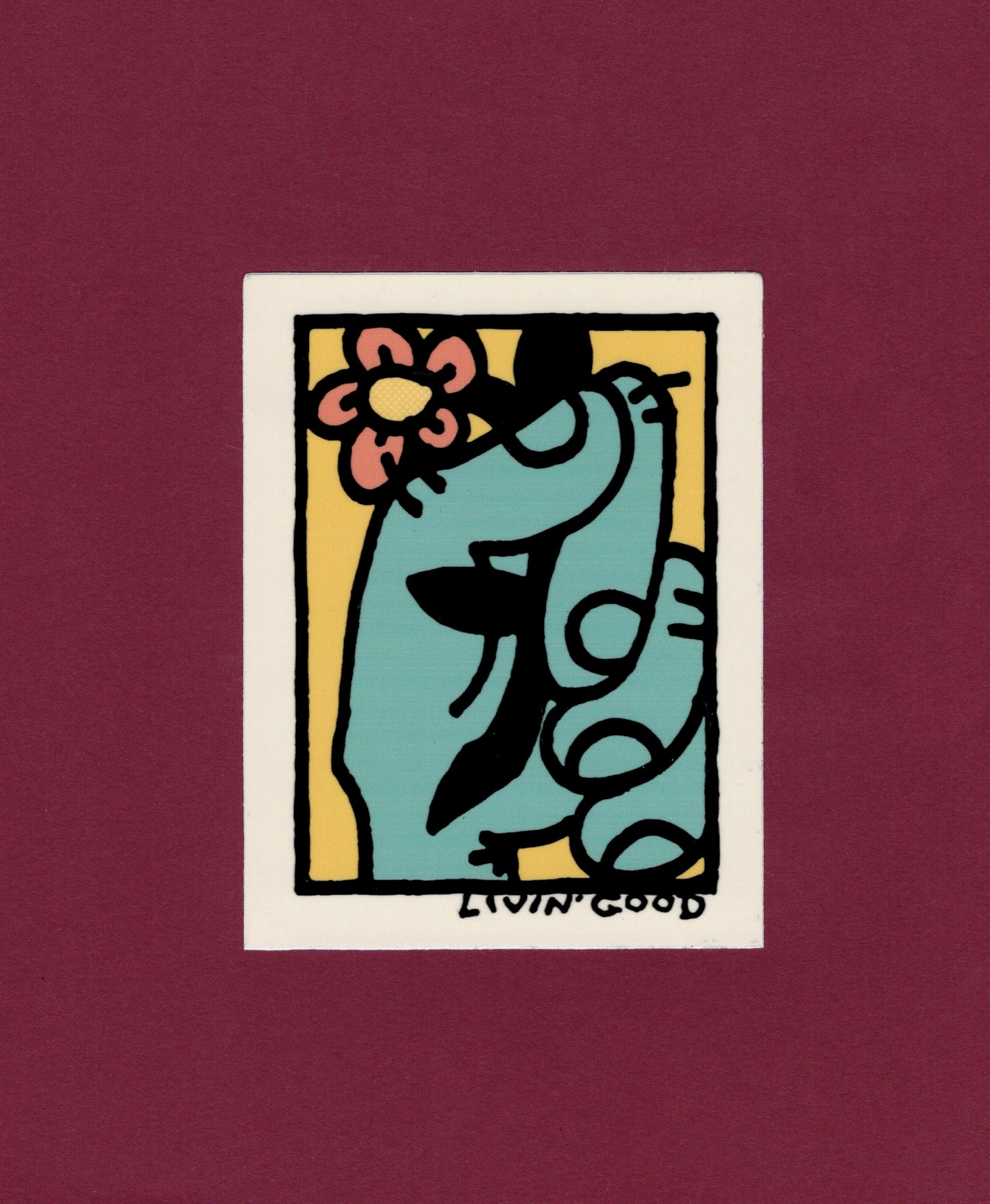 Hand & Flower Sticker