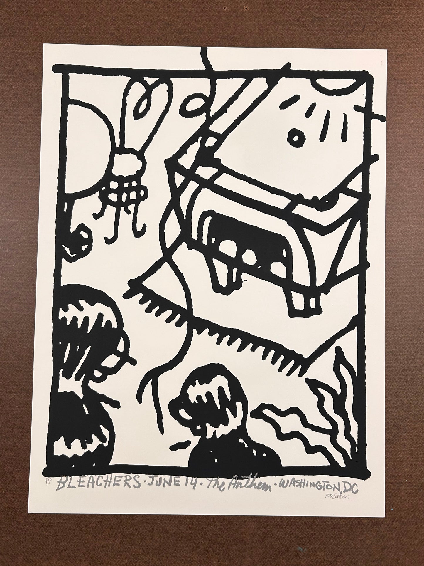 Bleachers Washington, DC 18x24 Screen Print