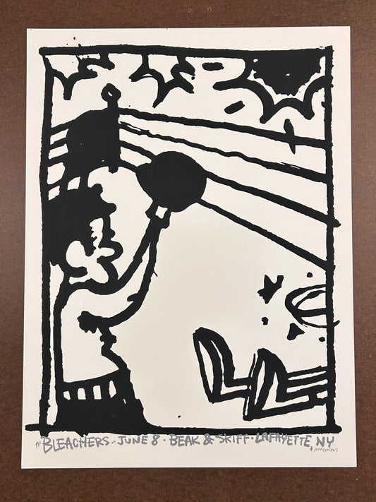 Bleachers Lafayette, NY 18x24 Screen Print