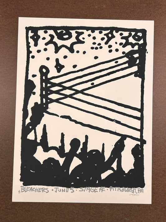 Bleachers Pittsburg, PA 18x24 Screen Print