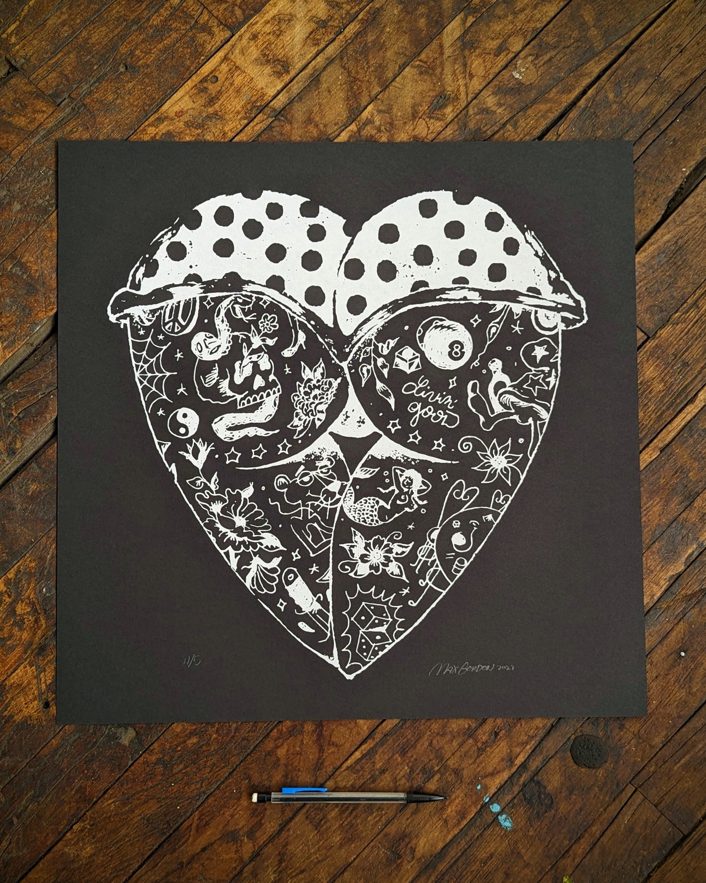 Booty Heart - 18x18 Screen Prints