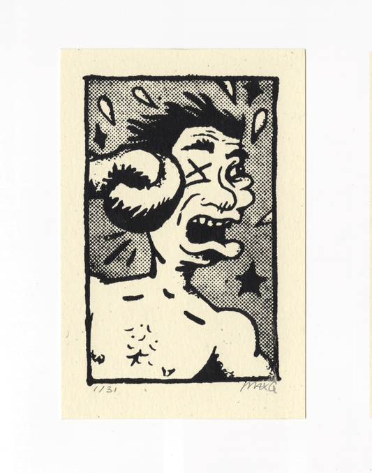 Punch 4x6 Screen Print