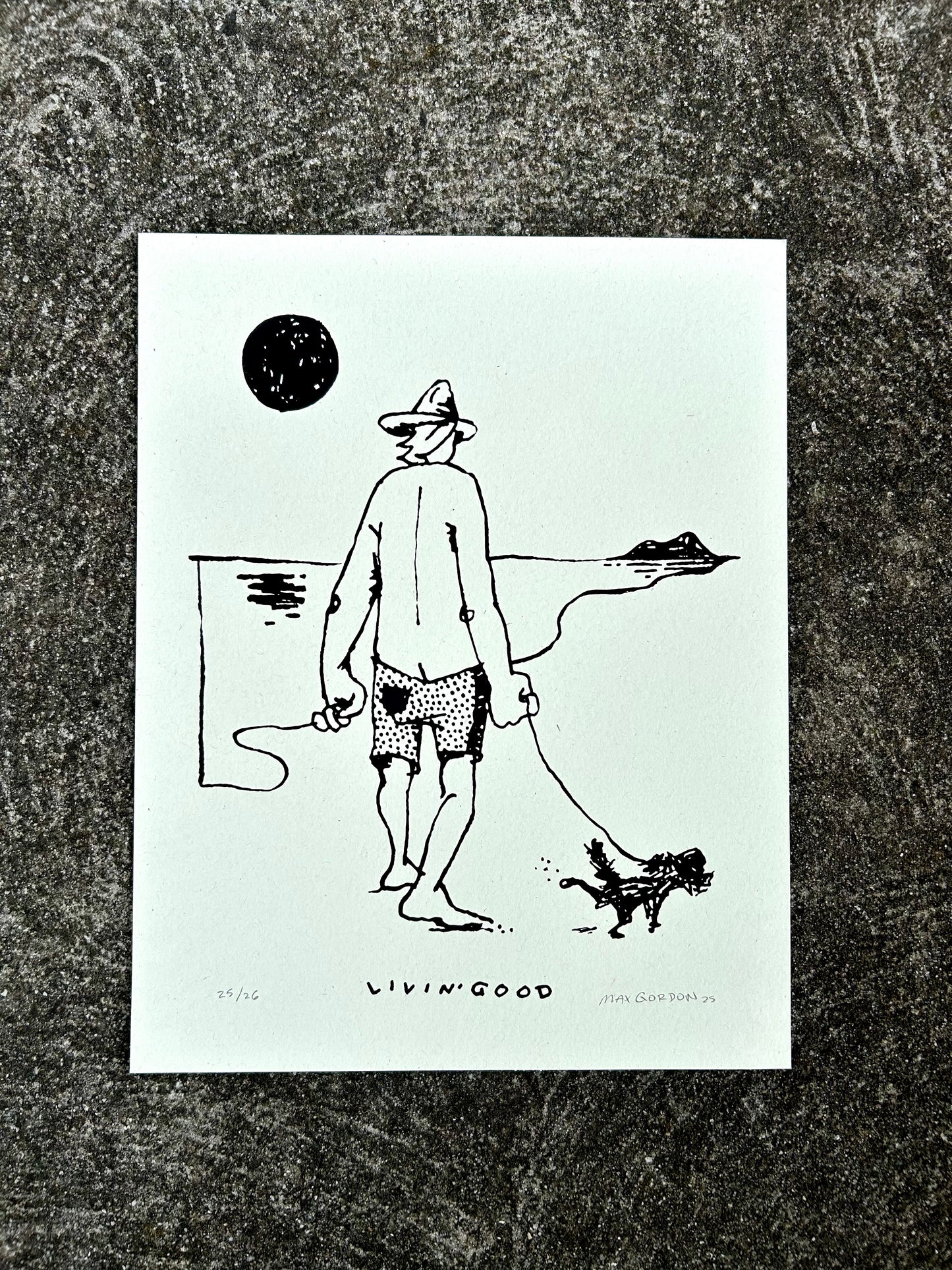 Dog Walkin' - 11x14 Screen Print