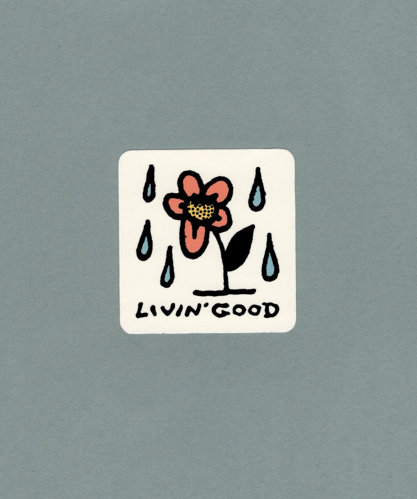Square Flower Sticker