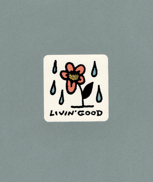 Square Flower Sticker