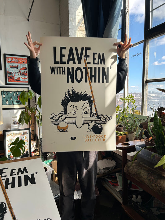 Pool Hall Poster - 24x36" Screen Print