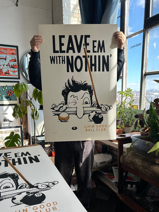 Pool Hall Poster - 24x36" Screen Print