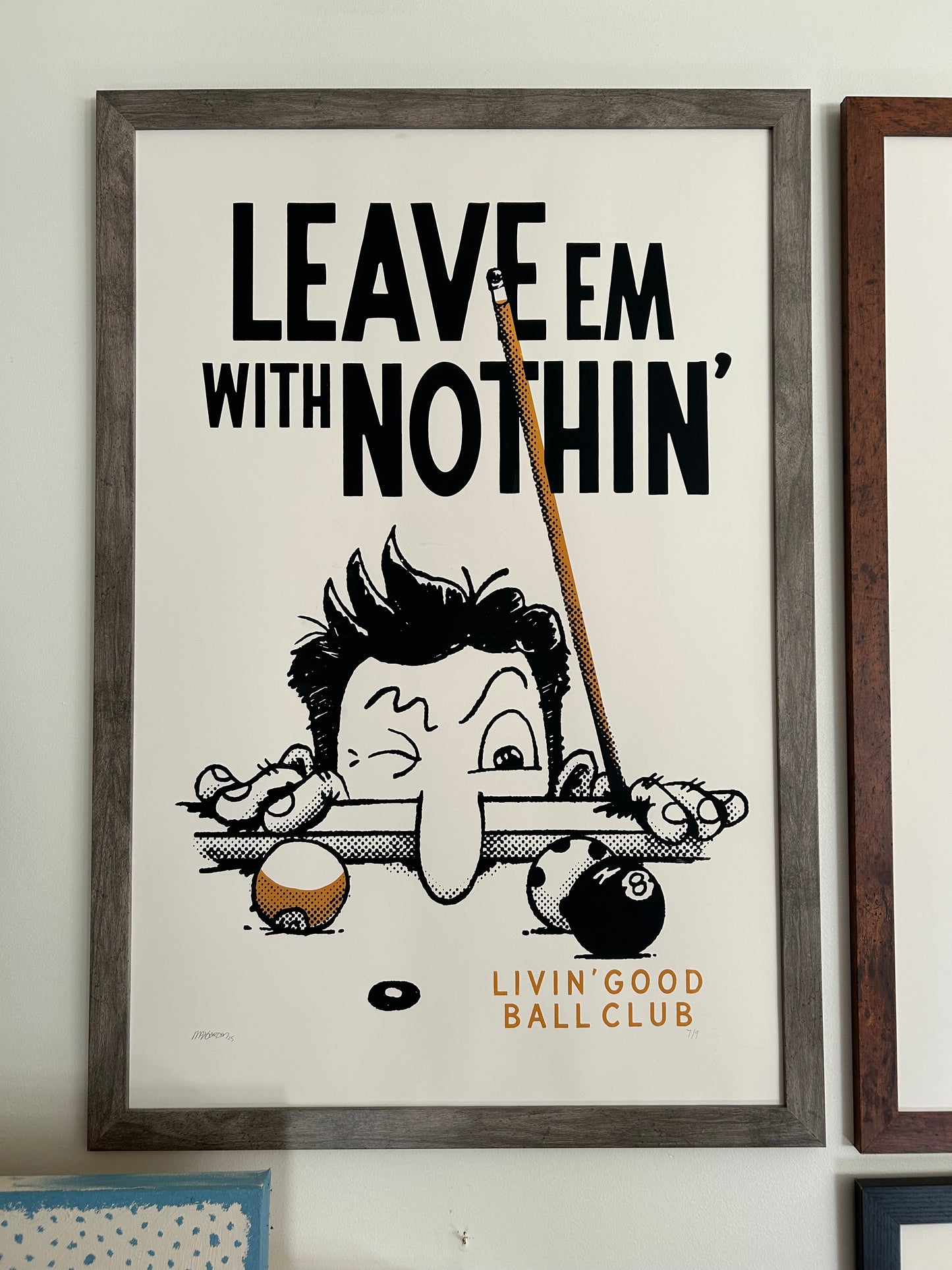 Pool Hall Poster - 24x36" Screen Print