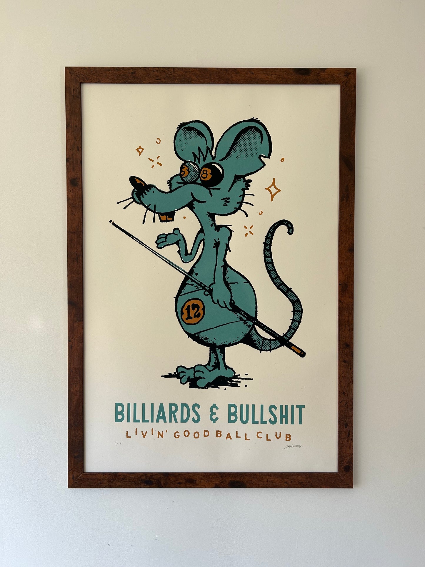 Pool Hall Poster - 24x36" Screen Print