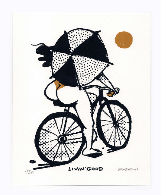 Biker Babe 8x10 Screen Print